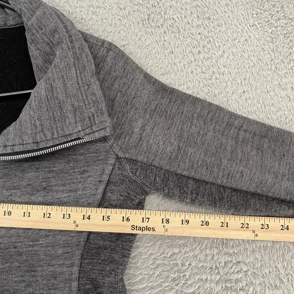Lululemon‎ Scuba Jacket Womens 4 Gray Full Zip Funnel Neck Fleece Lined Thick